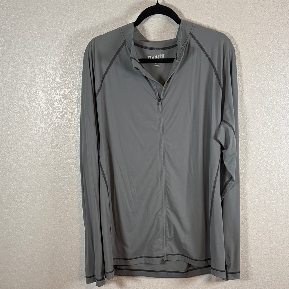 Duluth Trading Co Gray Slim Fit Full Zip Activewear Jacket Size XL